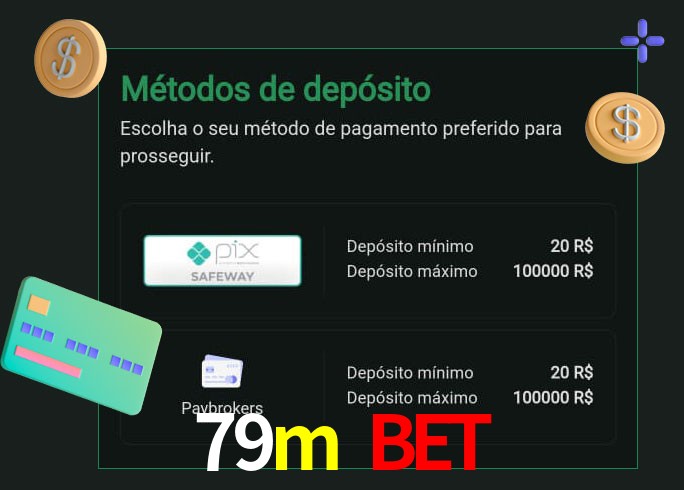 O cassino 79m bet oferece uma grande variedade de métodos de pagamento